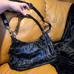 Black leather with lighter embroidery cs